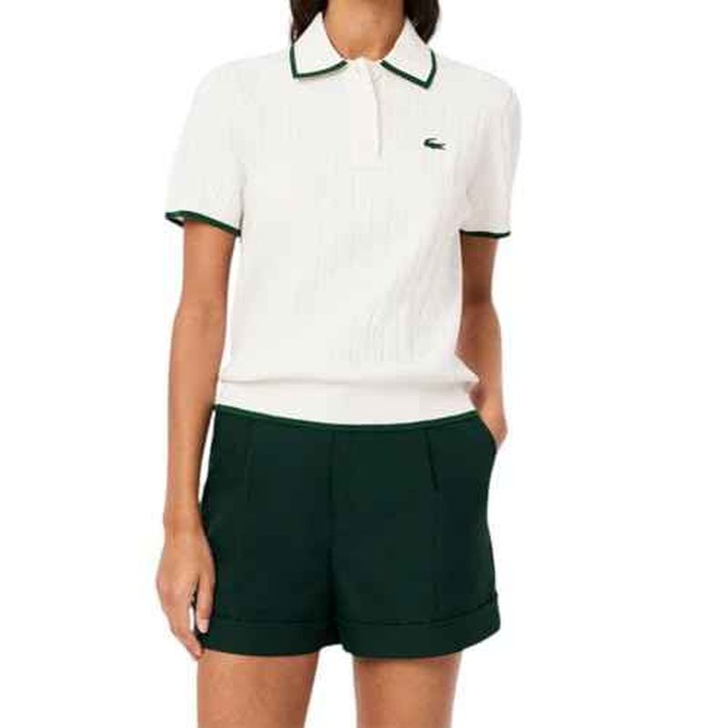 Lacoste Women's Sport Short Sleeved Polo Collar Golf Sweater