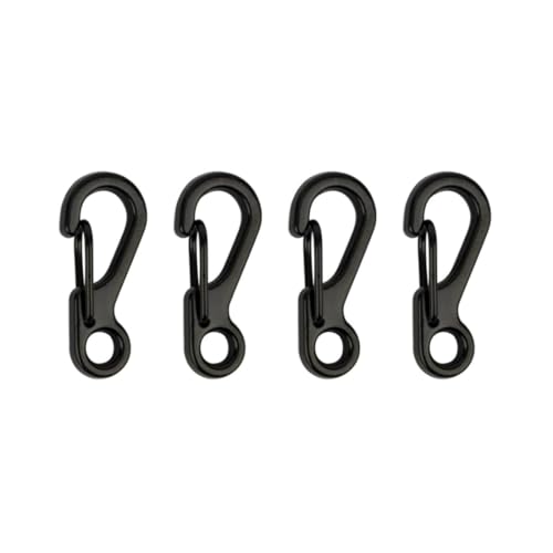 Stainless steelMini SF Carabiner Clips Tiny Spring Snap Hook Keychain Clasps EDC Small Hanging Buckle for Backpack Camping Bottle Using Accessories Paracord Tactical Survival Gear£¨4-PCS £©