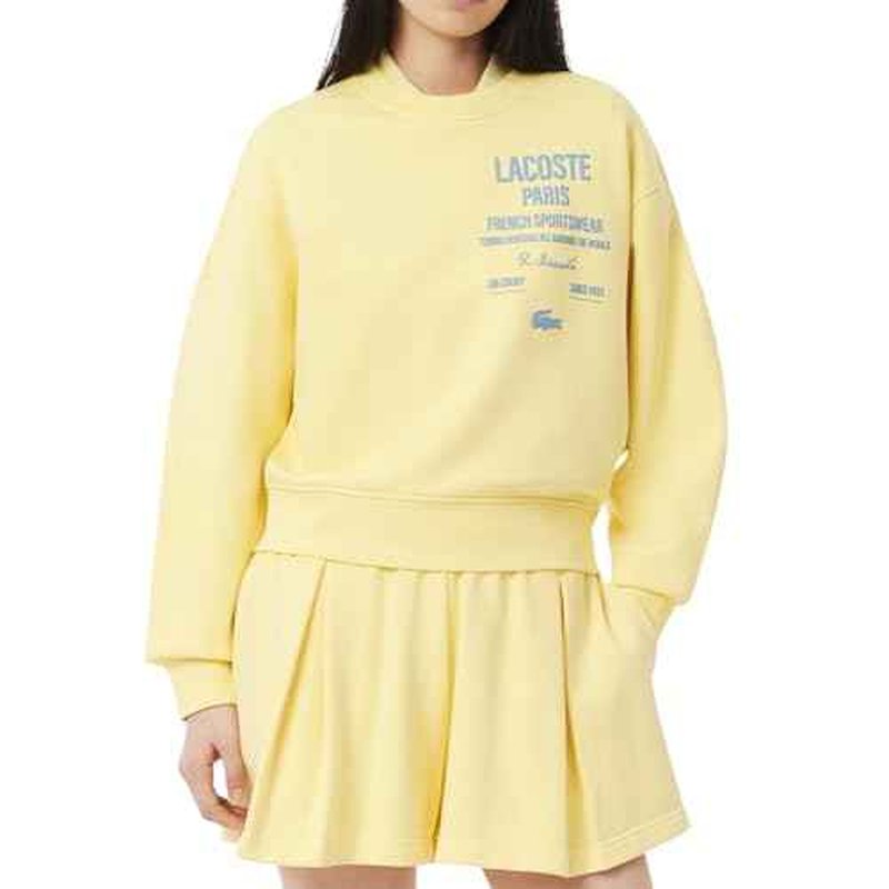 Lacoste womens Heritage Crew Neck Sweatshirt