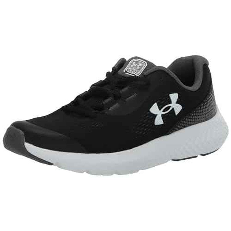 Under Armour Girls' Pre School Scramjet 6 Alternate Lace, (001) Black/Castlerock/White, 2, US