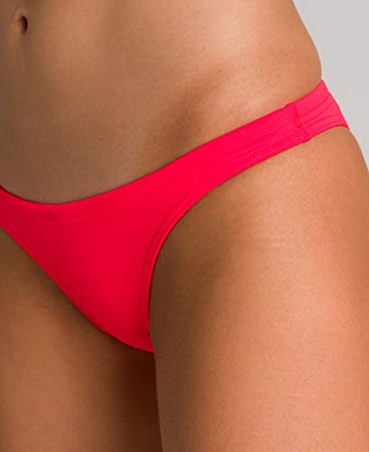 ARENA Women's Standard Rulebreaker Free Brief Bikini Bottoms Athletic Sport Swimsuit, Fluorescent Red, Medium