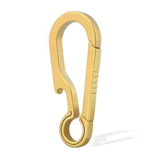 Titanium Carabiner Keychain Clip Small Carabiner Clips Heavy Duty Key Holder Anti-Lost Quick Release Key Chain for Keys Bottle Opener Keychain