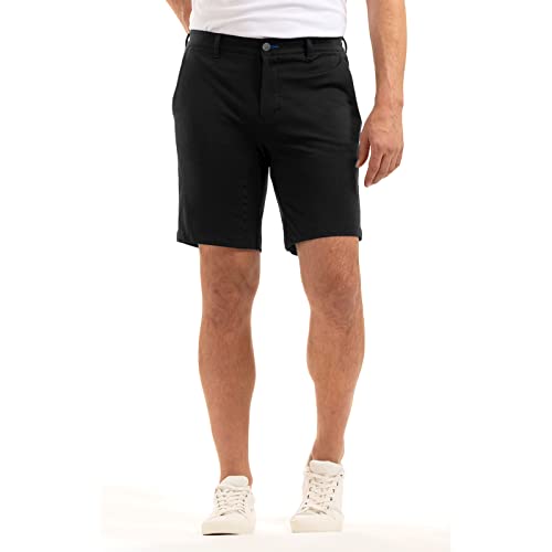 Twillory Performance Shorts for Men - Mens Shorts Casual - Comfortable, Stylish & Versatile Shorts for Men Casual Summer, Sports & Outdoor Activities - Black/Size: W-36