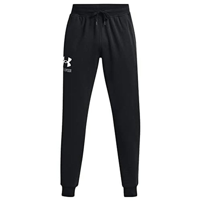 Under Armour Men's UA Rival Fleece Graphic Joggers 1373411 (Large, Black/Steel-001)