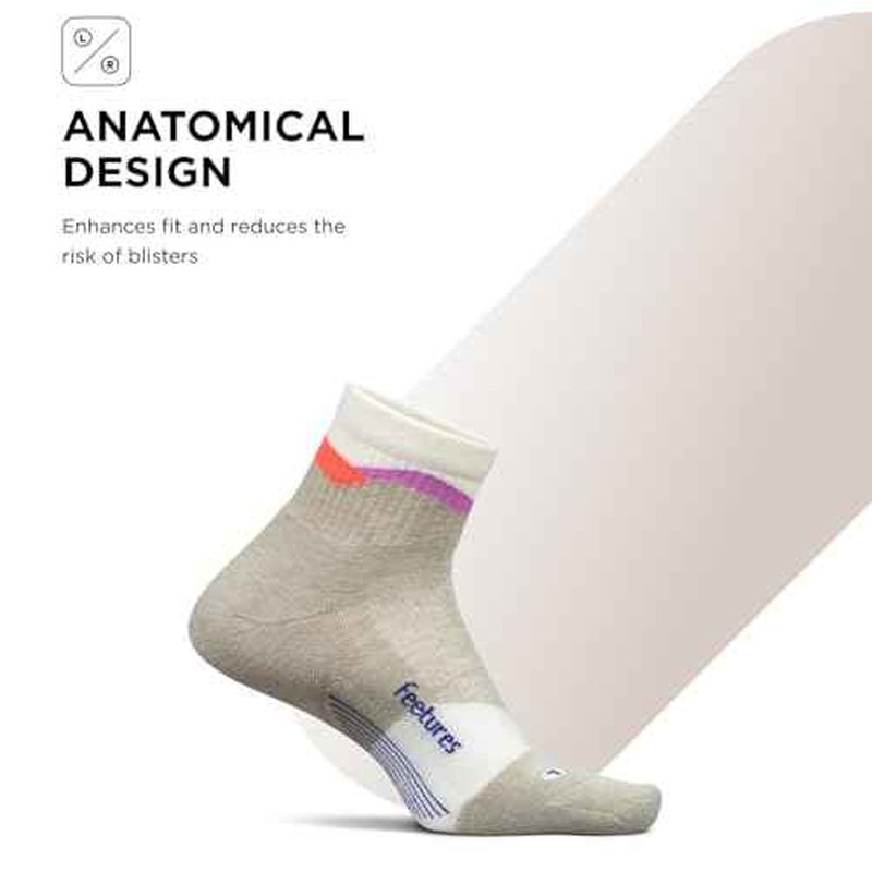 Feetures Trail Max Cushion Mini Quarter Sock - Hiking Socks for Men & Women