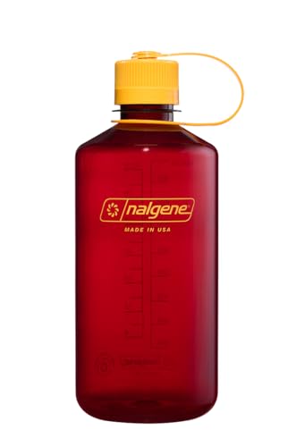 Nalgene Water Bottle - Lightweight Sustain Tritan BPA-Free Shatterproof Bottle for Backpacking, Hiking, Gym, 32 OZ, Narrow Mouth, Laker