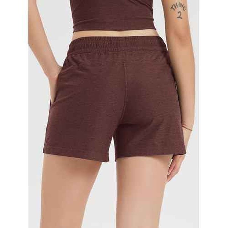ODODOS Women's Relaxed-Fit Shorts Ultra Soft Stratum Tech Mid Rise Shorts with Pocket 3.5" Inseam-Moisture Wicking UPF 50+