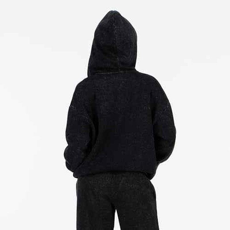 Forever 21 womens Oversized Zip-up Enzyme Wash Hoodie