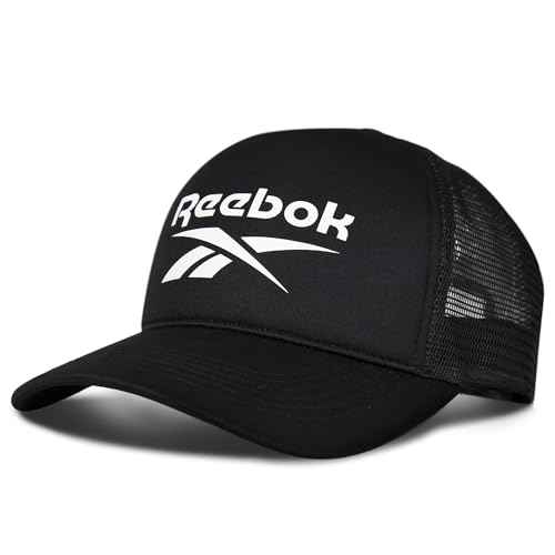 Reebok Aero Trucker Hat | Snapback | Adjustable | Mesh Back | Retro | Baseball | Streetwear | Urban | Lifestyle - White