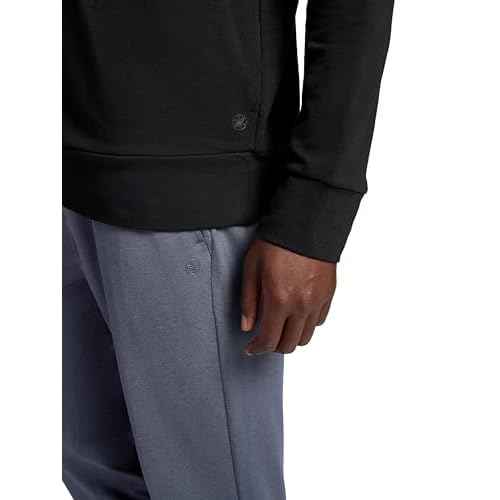 Gaiam Men's Namaste Cowl Neck Hoodie, Standard Fit, Stretch Midweight Terry Material
