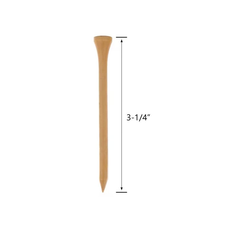 Myartte Wooden Golf Tees 3-1/4 inch 3.25 Inches Natural Wood Golf Tees in Bulk for Men Women Golfer Reduce Side Spin and Friction Durable 120pcs in Plastic Can (3-1/4 Natural Wood Golf tees)