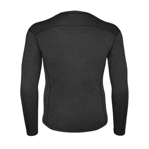 Carhartt Men's MBL119 Base Force® Heavyweight Base Layer Poly-Wool Crew - Large Tall - Black Heather