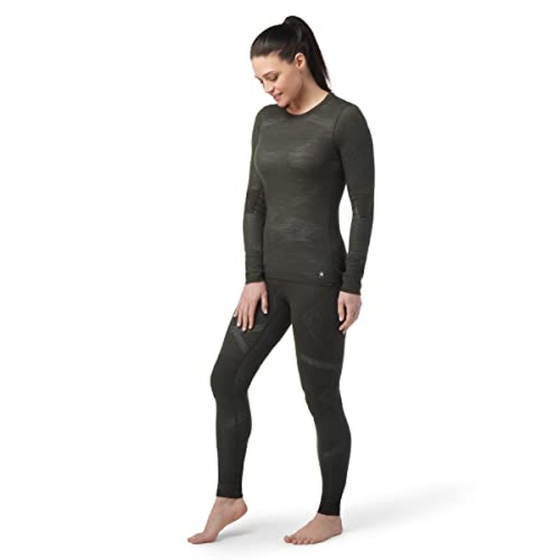 Smartwool Women's Intraknit Thermal Merino Wool Base Layer Crew (Slim Fit), North Woods, X-Large