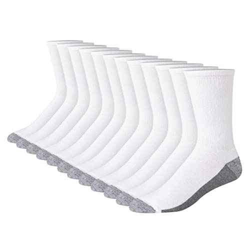 Hanes mens Max Cushioned Crew Socks, Moisture-wicking With Odor Control, Multi-packCrew Sock
