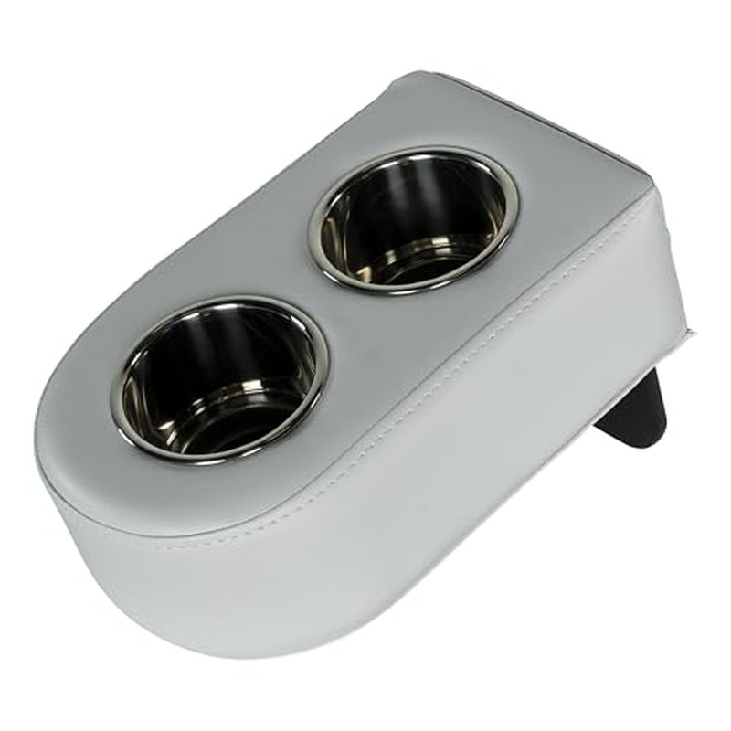Lippert Sunset Collection Pontoon Cup Holders, Portable, Durable Marine Grade Construction, Holds Two Beverages, Durable Vinyl, Stainless Steel,13.5" L x 6.5" W x 5.5" H - 2024049110