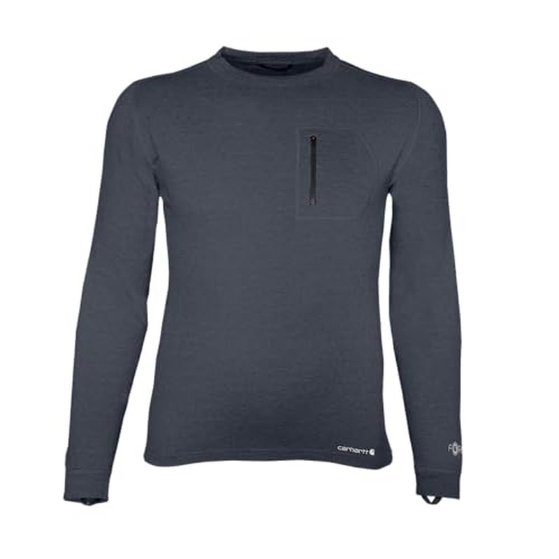Carhartt Men's MBL110 Base Force¢ç Heavyweight Base Layer Crew - Large Tall - Navy Heather