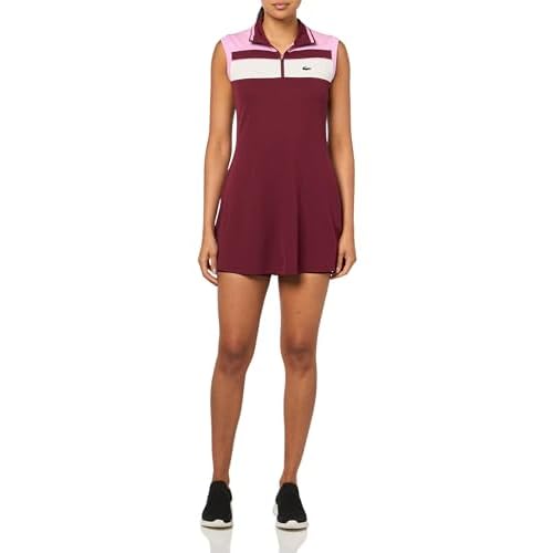 Lacoste x Bandier Women's 1/4 Zip Performance Tennis Dress