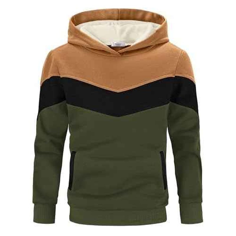 Arshiner Boy's Color Block Pullover Fleece Hoodie Long Sleeve Casual Sweatshirt with Pocket Age 3-13 Years
