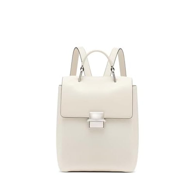 Calvin Klein Clove Triple Compartment Flap Backpack, Cherub White, One Size