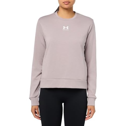 Under Armour Women's Rival Terry Crew, (015) Tetra Gray / / White, X-Large
