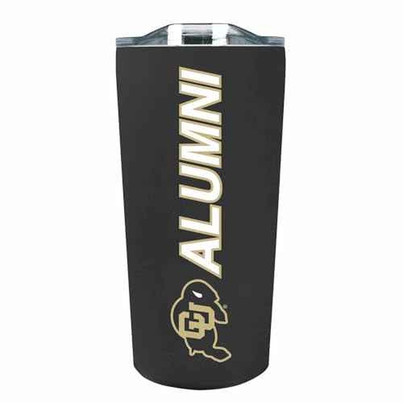 Campus Colors Collegiate Stainless Steel Travel Tumbler for Alumni - 18 oz - Double Walled Insulated Drinkware (Colorado Buffaloes - Black)