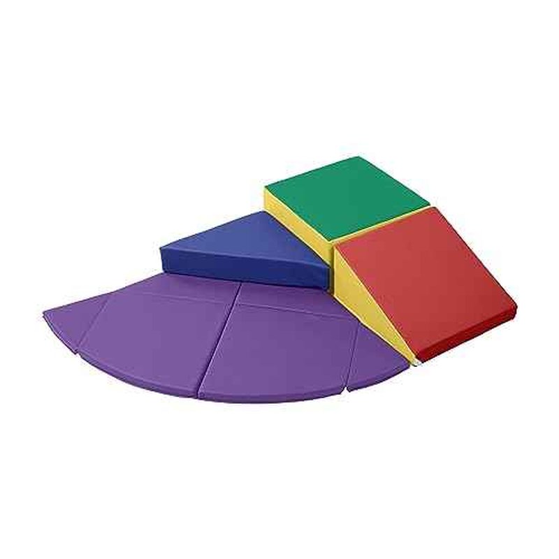 ECR4Kids SoftZone Junior Adventurer's Summit Ramp, Corner Climber, Assorted, 4-Piece
