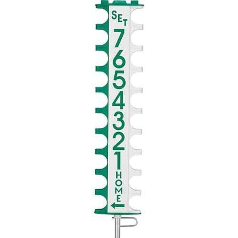 GAMMA Scor-Post Pro Tennis Scorekeeper ? Court Scoreboard for Matches ? Durable Metal Support Frame ? Quick-Release Net Post Attachment ? Tracks 3 Sets or 8-Game Pro Set