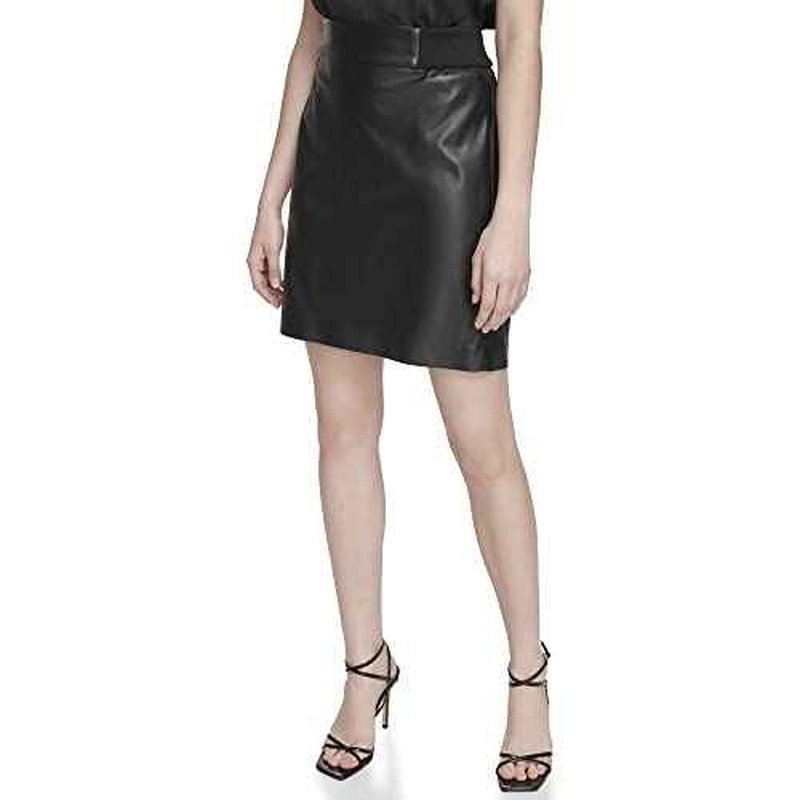 Calvin Klein Women's Skirt Leather Faux