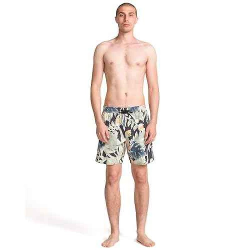 Volcom Mens 17" Elastic Waist Surf Swim Trunks ? Quick-Dry Boardshorts with Drawstring and Back Pocket