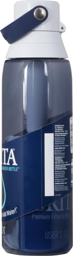 Brita Hard-Sided Plastic Premium Filtering Water Bottle, BPA-Free, Reusable, Replaces 300 Plastic Water Bottles, Filter Lasts 2 Months or 40 Gallons, Includes 1 Filter, Night Sky - 26 oz.