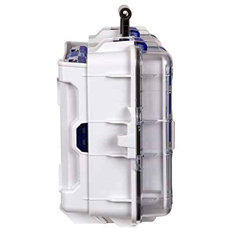 Flambeau Outdoors 3000WPBC Tackle Box - HD Waterproof Tackle Satchel System, Includes 2 Removable WP3012 Ultimate Waterproof Tuff Tainers, Floating Satchel, Fishing Tackle and Gear Storage, Gray/Clear