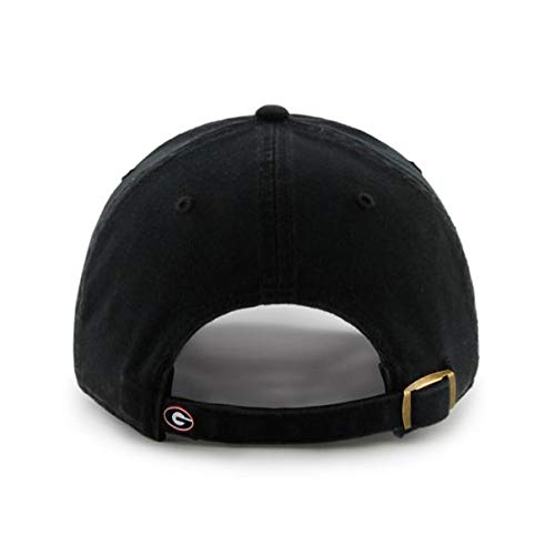 47 NCAA Georgia Bulldogs Mens Clean Up Adjustable Hat Clean Up Adjustable Hat, Black Alternate, One Size