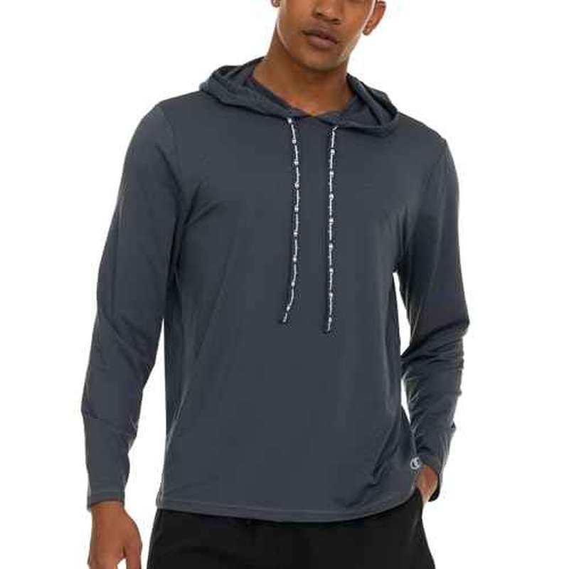 Champion Mens Sun Hoodie Long Sleeve, UPF 50 Sun Shirts for Men, Lightweight UV Protection Rash Guard, Fishing Swim Shirt
