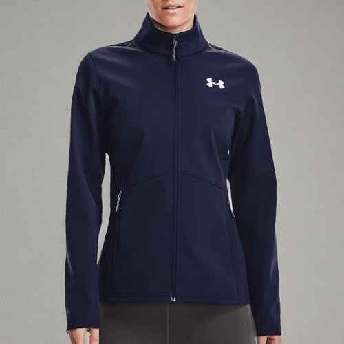 Under Armour Women's ColdGear Infrared Shield Jacket, Midnight Navy (410)/White, Large
