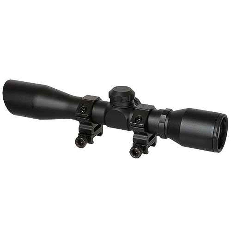TRUGLO 4x32MM Compact Tactical Hunting Shooting Durable Waterproof Fogproof Scratch-Resistant Aluminum Tube Diamond Reticle Riflescope with Weaver-Style Rings & Lens Covers Included