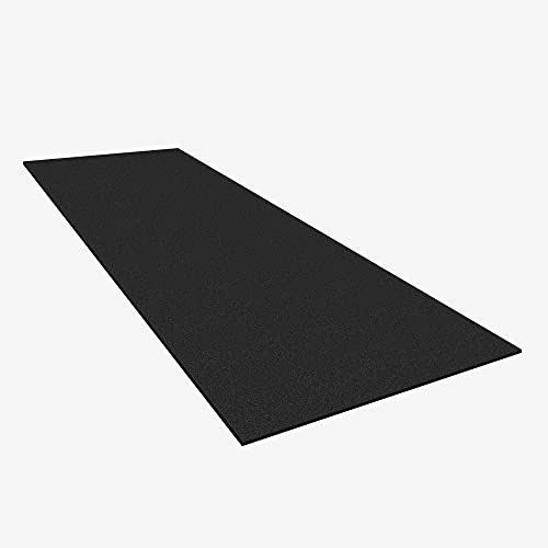 Flooring Inc 1/4" Tough Rubber Flooring Roll | Flexible Recycled Rubber Gym Floor Mats for Home Gym | Heavy Duty Rubber Mat for Home Gyms, Sheds, Horse Stall Mat or Trailer | 5-4’x10’ | Black