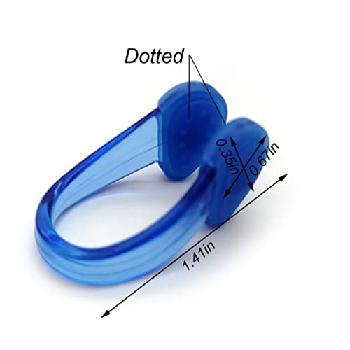 Set of 4 Waterproof Swimming Nose Clips for Adults Kids Age 8+ Nose Plugs for Diving Swimming and Other Water Sports (Blue)