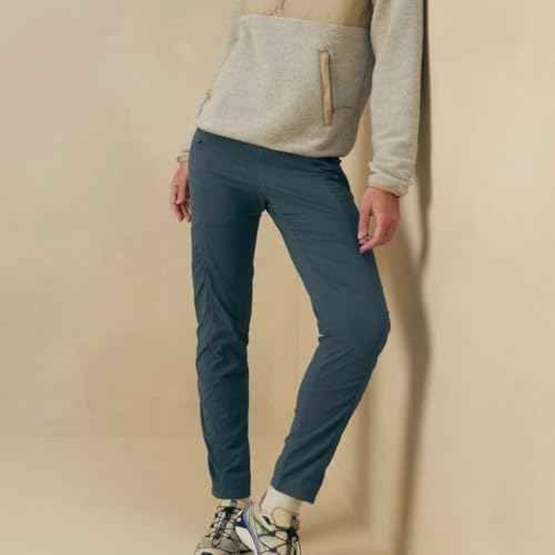 prAna Koen Pants Grey Blue LG (Women's 12-14) S