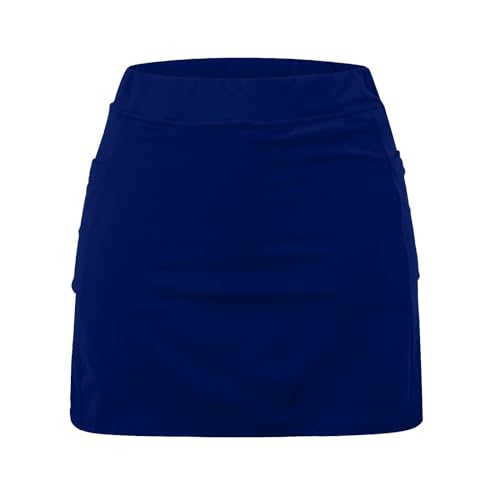 Lightning Deals of Today Prime, Womens Skirts Trendy Skorts for Woman High Waisted Shorts Women Business Casual Outfits 4th of July Outfits for Women Summer Dresses for Women 2024(Ac-Dark Blue,XL)