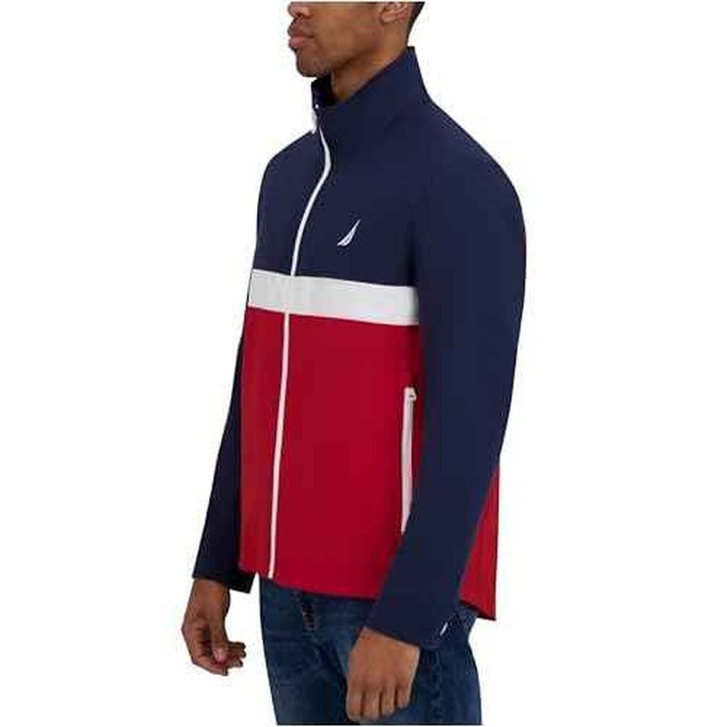 Nautica Men's Lightweight Sailing Jacket ? Waterproof & Windproof, Breathable, Azure