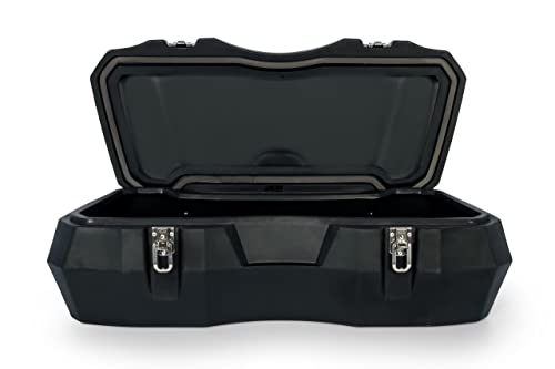 Black Boar ATV Front Storage Box - Features Durable Polyethylene Design w/Stainless Steel Lockable Latches - Includes Mounting Hardware - Easily Attaches to Front Tubular Racks (66011)