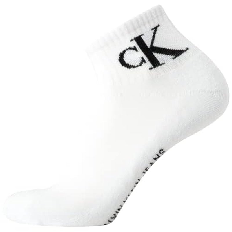 Calvin Klein Mens Quarter Socks - 12 Pack Breathable Soft Cushioned Quarter Cut Athletic Ankle Socks for Men, Size 7-12, White