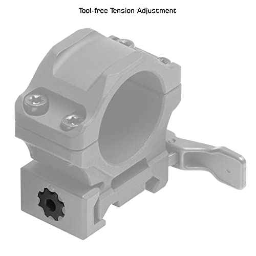 UTG ACCU-SYNC QR 1" Low Profile Scope Rings, Picatinny Black