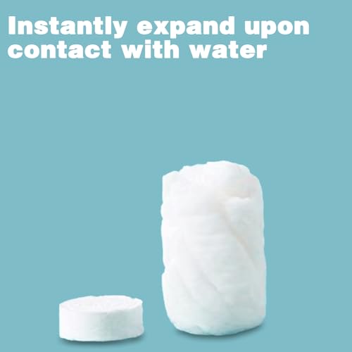 Compressed Towels Travel Size | Hypoallergenic Cotton Wet Wipes for Sensitive Skin | Unscented Face & Body Cleansing Cloths for Adults & Baby | Portable Gym Camping Makeup (White-120, M)