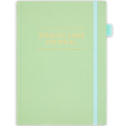 5 MINUTES A DAY Weight Loss Journal for Women, 90 Days Food and Fitness Planner, Calories Counter Book to Track Meal And Exercise, Weightlifting Journal Home Gym Accessories Gift-Green