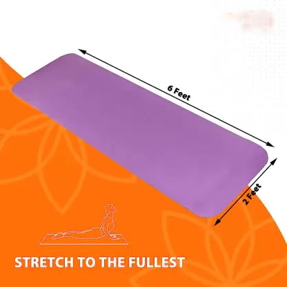 SINT Yoga Mat With Strap Included - Ultra Absorbent Exercise Mat - Non Slip Yoga Mat - Yoga Mat for Women - Wide Yoga Mat, Thick Texture for Stylish Support, (Purple)