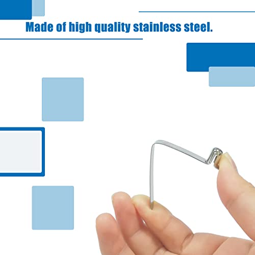 AuRiver 25 PCS Tent Pole Clips Stainless Steel Kayak Paddle Spring Snap Clips Tent Pole Push Button Spring Clips Locking Pin for Camping Kayak Paddle Tent Pole