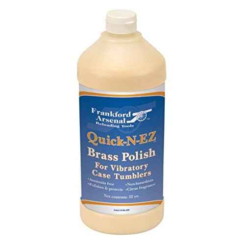 Frankford Arsenal Bottle of Ammonia-Free Quick-N-EZ Brass Polish for Tumbler and Reloading