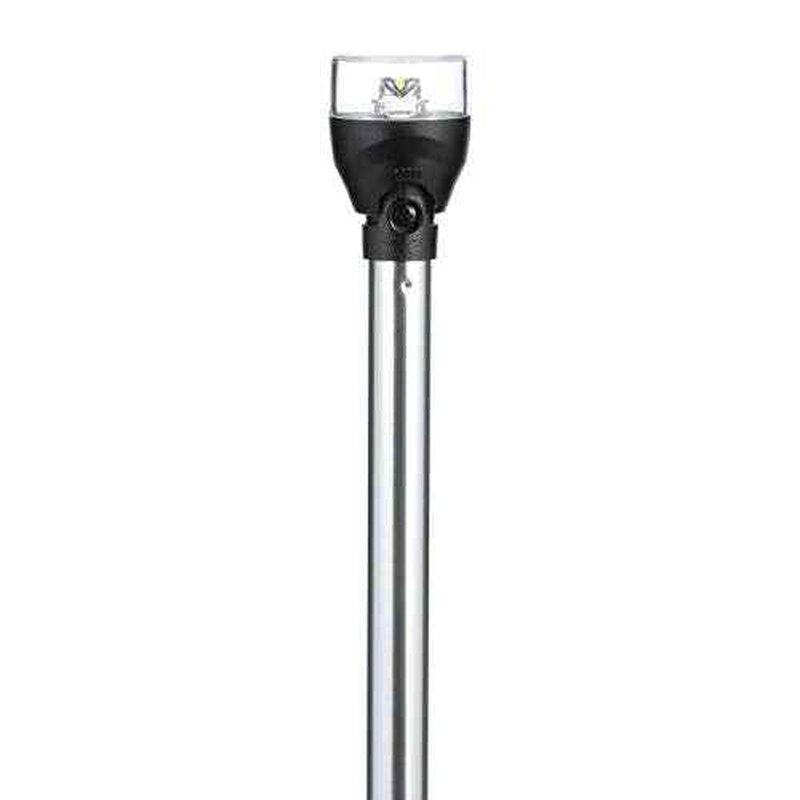 Attwood 5551-PA20-7 All-Round LED Fold Down Navigation Light Black Base, 20-Inch