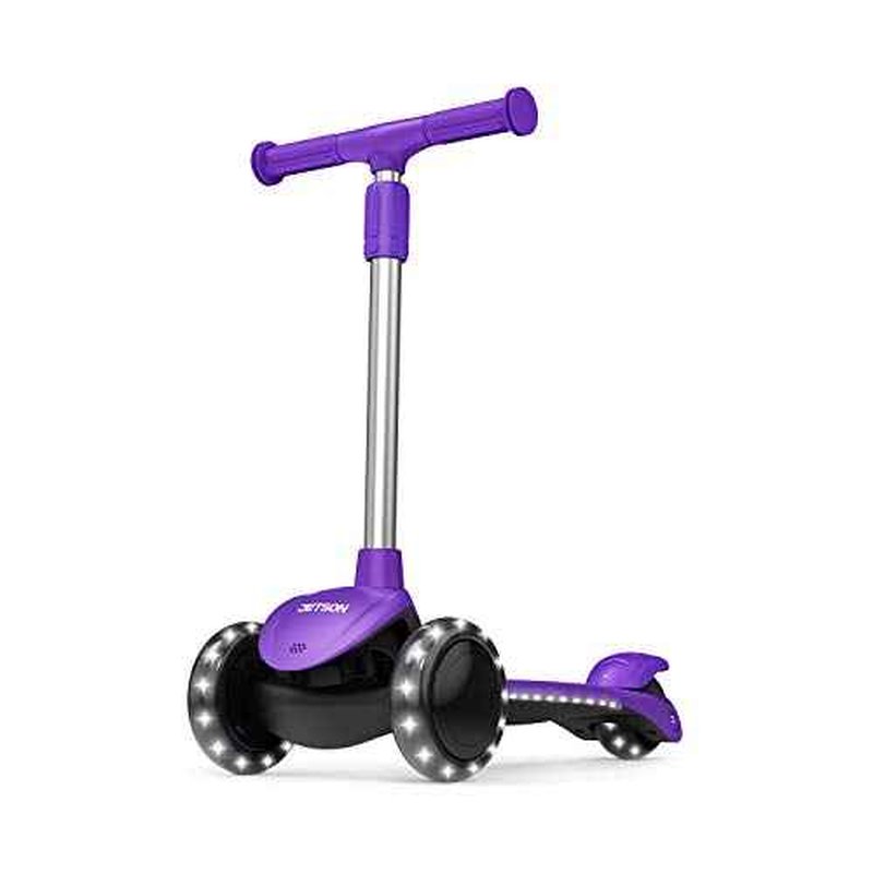 Jetson Lumi 3 Wheel Light-Up Kick Scooter for Girls or Boys, Ages 3+ - Max Grip Light Up Deck and PVC Wheels- Adjustable Height